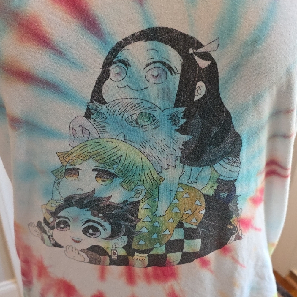 Demon Slayer Colorful Tie-Dye Graphic Tee - Picture 2 of 3